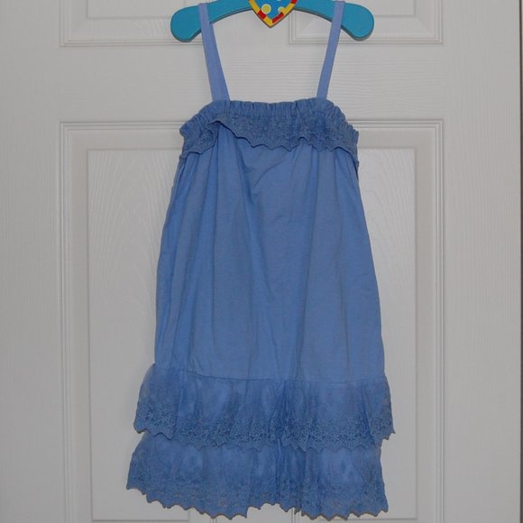 GAP Girls Size M (8), Periwinkle Blue Summer Dress with Adjustable Straps - Picture 2 of 7